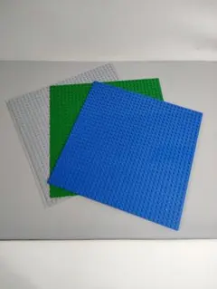 LEGOブロック用プレートセット 青 緑 グレー