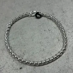 ヴィンテージ シルバー 925 シンプル ロープ ブレスレット チェーン