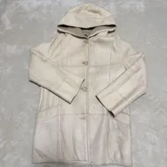 【BONZ】定価10万前後　ムートンコート フード付き 本革 羊革 冬アウター