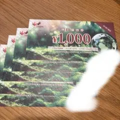 コシダカホールディングス　株主優待　5000円分のサムネイル