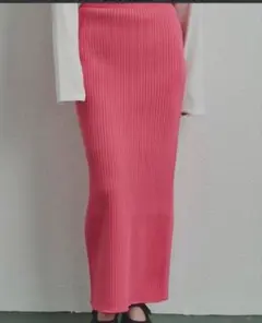 CREOLME リブニットスカート ピンクのサムネイル