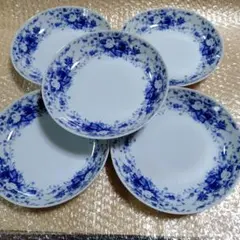 HOYA CHINA 皿 5枚セット ブルーローズのサムネイル