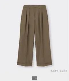 GU インタックワイドパンツ　L ブラウン