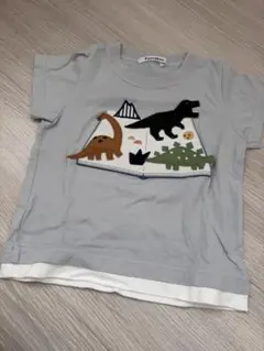 familiar 恐竜刺繍 Tシャツ 100cm