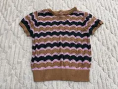 &pal アンドパル　うねうねニット　Tシャツ　100センチのサムネイル