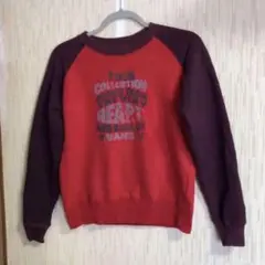 最終　値下げ　VANS ロゴトレーナー　スウェット　赤　レッド　キッズ