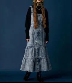 【美品】moussy DENIM TIERED ドレスのサムネイル
