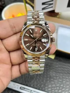 ROLEX 自動巻き 腕時計 ブラウン