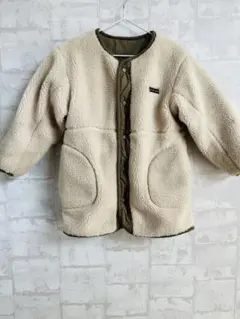 BEAMS mini　◆フリースジャケット クリーム色 カーキ 110cm