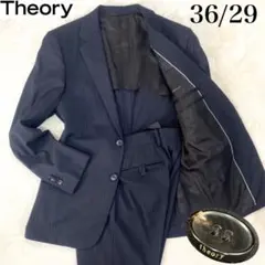 theory ✨良品✨ ストライプ スーツ セットアップ ビジカジ 裏地ロゴ総柄