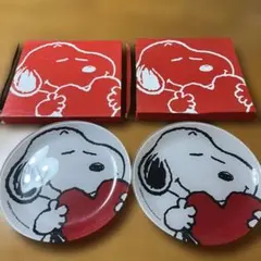スヌーピー 陶器プレート 2枚セット