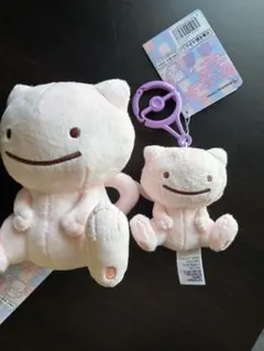 ぬいぐるみ へんしん！メタモン ミュウ ぬいぐるみ＆マスコット セット