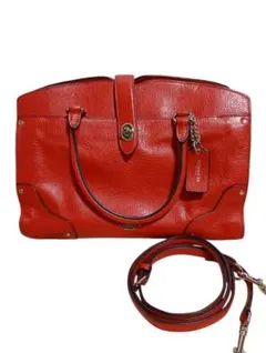 極美品！COACH コーチ 2way ショルダーバッグ レッド