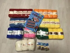 アクリル毛糸 並太33玉、本、おまとめ