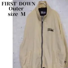 FIRST DOWN フルジップ　ナイロンジャケット　イエロー サイズM