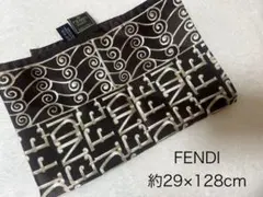 FENDI フェンディ ストライプデザイン シルクスカーフ 約48×48cm