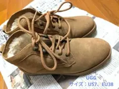 UGG 美品　正規品　US7 EU38 カーメルレースアップ　ブーツ　キャメル