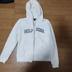 TOMMY HILFIGER ホワイトパーカー レディースLサイズ