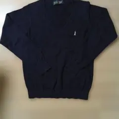 EAST BOY ネイビー Vネック セーター