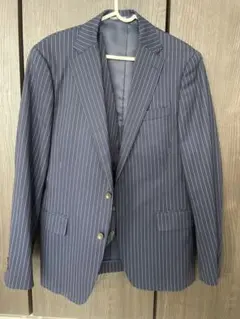 【美品】ネイビー ストライプ ジャケット ベスト セット