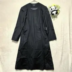 SOIR PERLE 長袖ワンピース　ブラック　胸元ホック　9（Mサイズ相当）