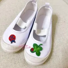 刺繍付き上履き 18.0cm ホワイト