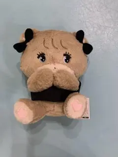 mikko characters ブラックリボン　ぬいぐるみ　big ラテ