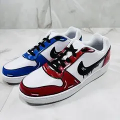 Nike EBERNON LOW カスタム 赤×青コミックドリップ ハンドメイドのサムネイル
