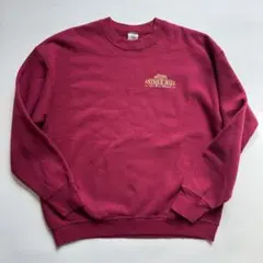 FRUIT OF THE LOOM スウェットシャツ L レッド系 裏起毛 古着