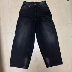新品 H&M スーパーバギーデニム ブラック Mサイズ W28のサムネイル