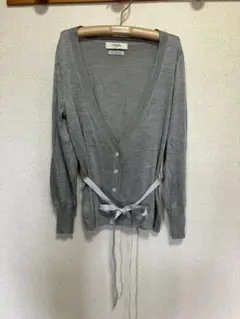 NEWYORKER ニューヨーカー カーディガン ニット シルク グレー M