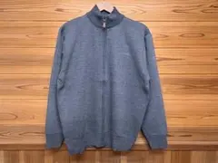 SABLINA VALENTINO 洗えるニットジャケット チャコール　L