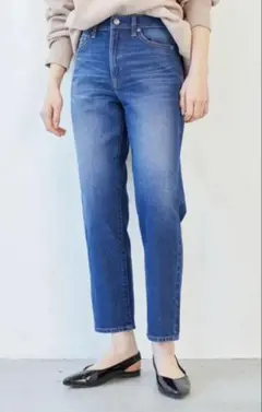 earth music&ecology COTTON USAテーパードデニム　Mのサムネイル