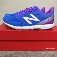 ニューバランスレディーススニーカージョギングランニングシューズブルー新品24.5