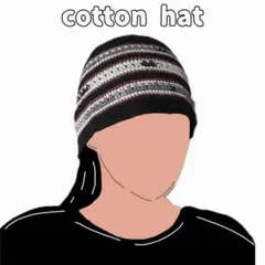 クロシェハット クラッシャーハット ビーニー ニット帽　男女兼用　ハンドメイド