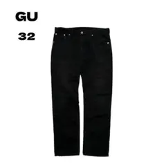 GU ジーユー　スリムフィットストレート ブラック L 32 古着