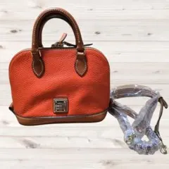 ドゥーニー＆バーク 2way ショルダーバッグ ハンドバッグ オレンジ 本革のサムネイル