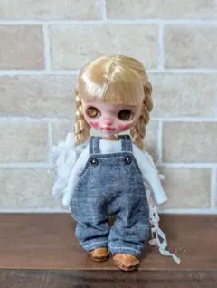 ブライスアウトフィット♡ベルギーリネンつなぎ＆フリルT＆ポシェット 