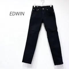 エドウィン ブラックパンツ スキニー 美脚 無地 綿 定番 ストレッチ　0482