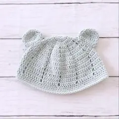 クマ耳付き帽子　3〜12ヶ月用