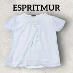 ESPRITMUR ビジュー付きシフォンブラウス 半袖 (L) グレー系 薄手のサムネイル