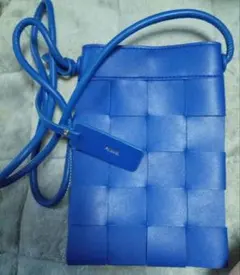 オペークドットクリップ◇AQUE.メッシュ編み込みスマホショルダー【新品】