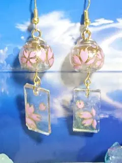風鈴ピアス☆彡桜(ピンク)