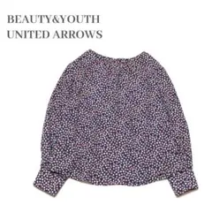 美品✨️BY ユナイテッドアローズ フラワープリントギャザーブラウス