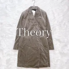 セオリー　23AW ダブルピークドラペル　コート　サイズ2 ベロア　新品タグ付きのサムネイル