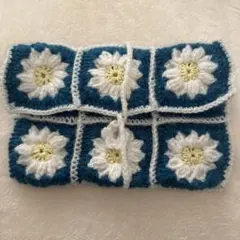 ハンドメイド ポーチ 手編み 毛糸