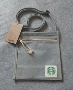 Starbucks アップサイクルコットン ボトルサコッシュ デニムブルーのサムネイル