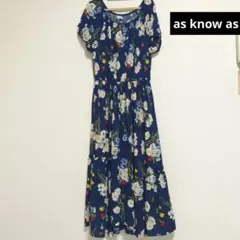 【as know as 】花柄マキシワンピース