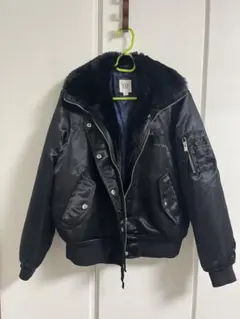 GAP ブラック　アウター　ボアジャケットのサムネイル