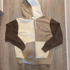 Champion フルジップパーカー S ベージュ/ブラウン